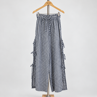 Coral Long Pants — Scott Navy / Linen/Cotton Blend — front view
