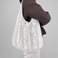 Dahlia Lace Bag — Rose / Cotton — front view