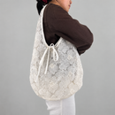 Dahlia Lace Bag — Small Flower / Cotton — front view