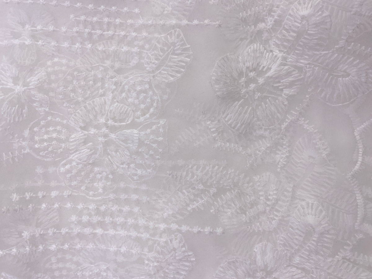 Dahlia Lace Bag — Large Flower / Cotton — real fabric detail