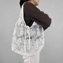 Dahlia Lace Bag — Large Flower / Cotton — front view