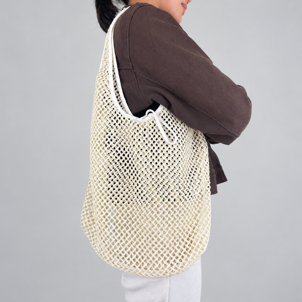 Dahlia Lace Bag — Net / Cotton — front view