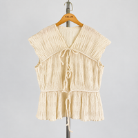 Daisy Tie-Front Top — Salu / Cotton — front view