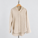 Elise Shirt — Beige / Linen — front view