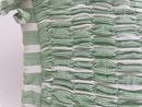 Fleur Cotton Bag — Green/White Stripe / Cotton — real fabric detail