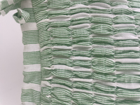 Fleur Cotton Bag — Green/White Stripe / Cotton — real fabric detail