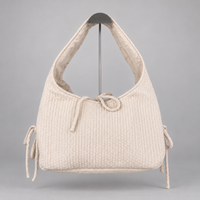 Mila Shoulder Bag — Cream / Cotton — front view