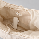 Mila Shoulder Bag — Cream / Cotton — inside and lining