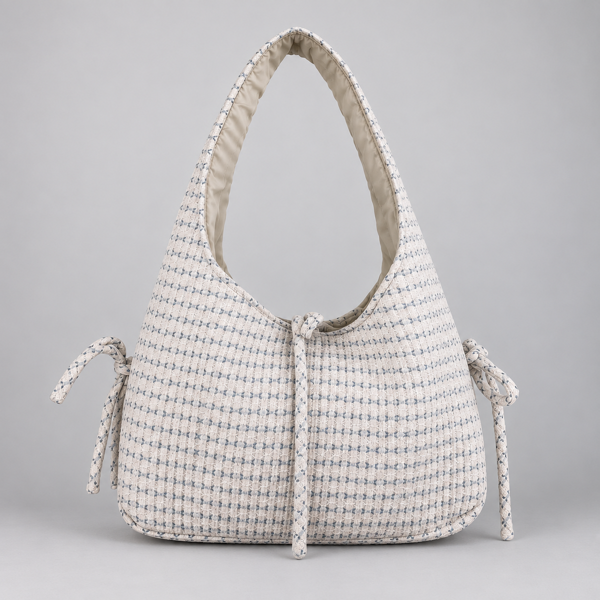 Mila Shoulder Bag — Beige / Cotton — front view