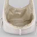 Mila Shoulder Bag — Beige / Cotton — inside and lining
